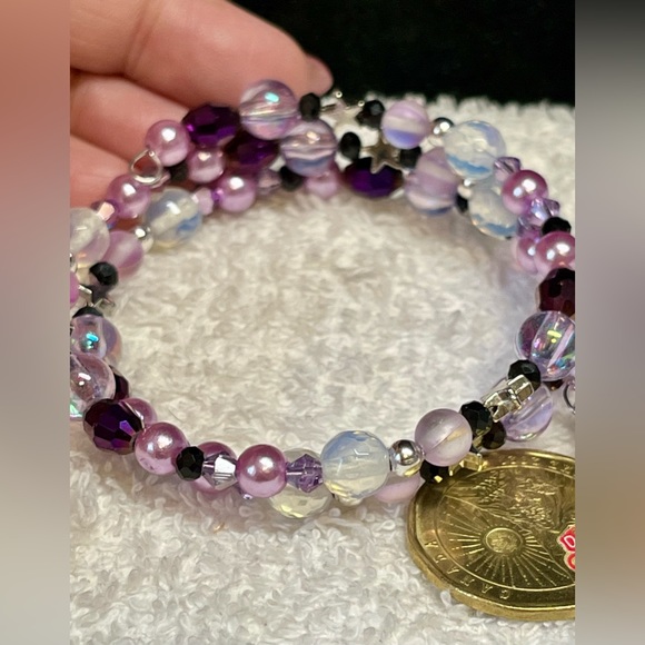 💜dog mom Memory wire cuff bracelet - Picture 7 of 9